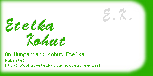 etelka kohut business card